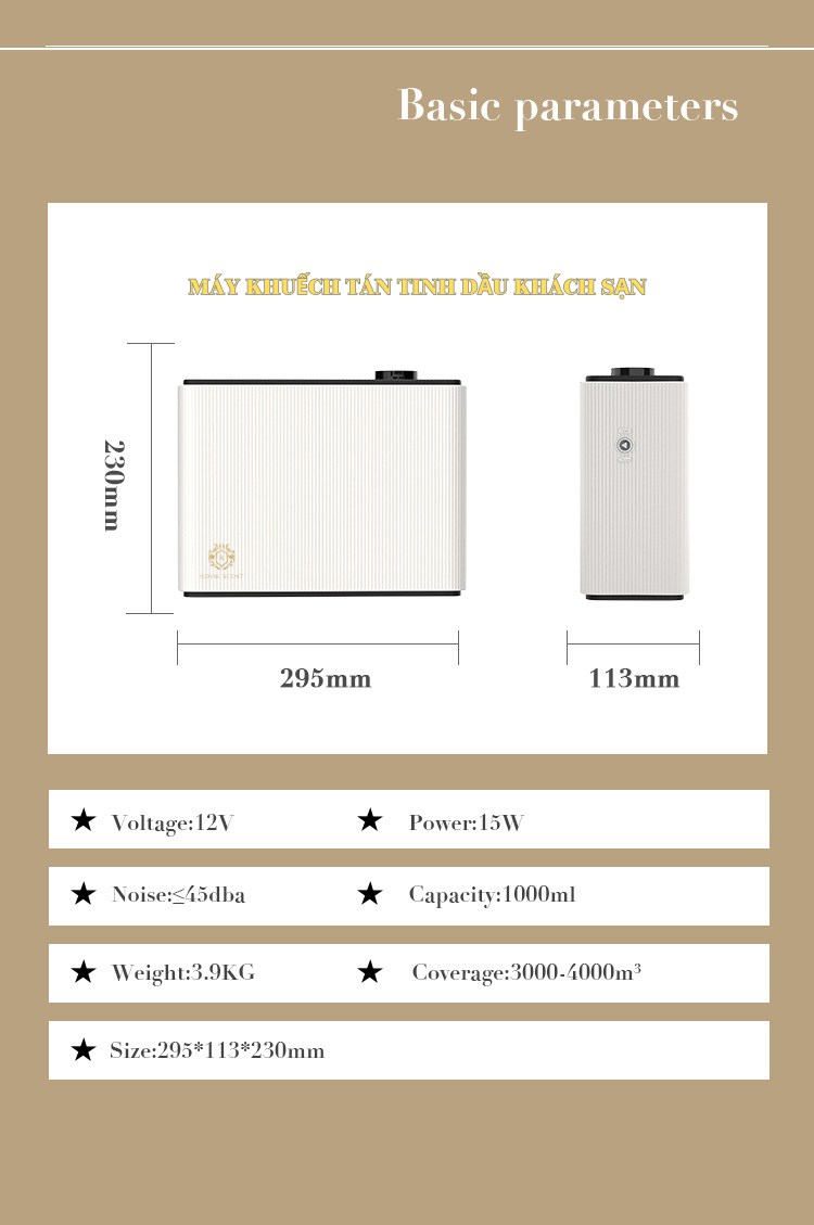 máy khuếch tán tinh dầu khách sạn