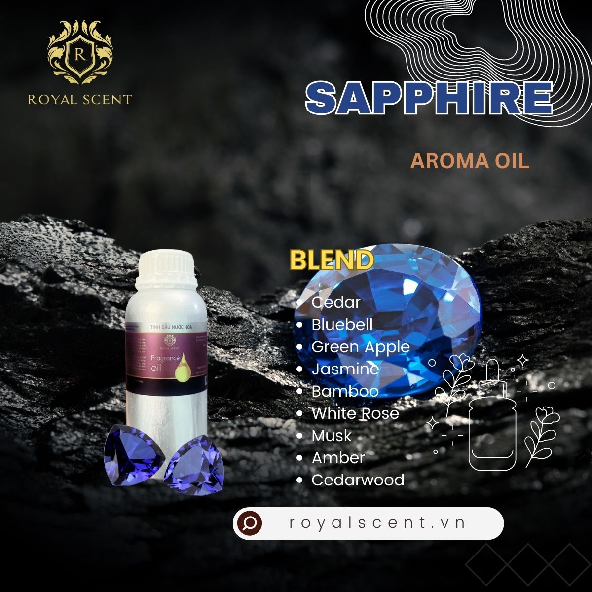Tinh dầu thơm phòng Sapphire