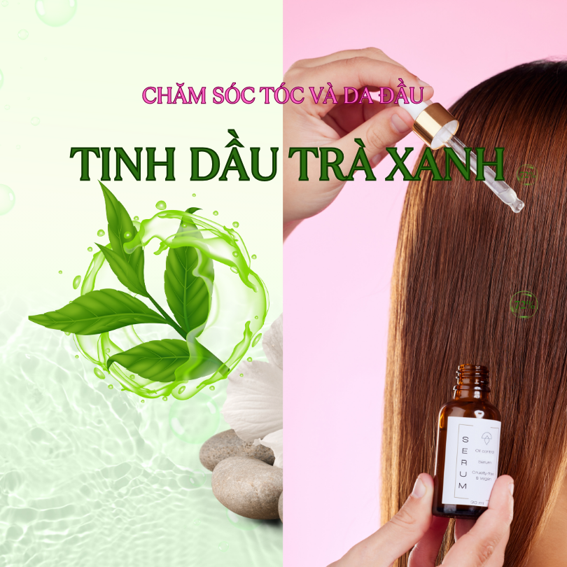 cách sử dụng tinh dầu trà xanh chăm sóc tóc và da dầu