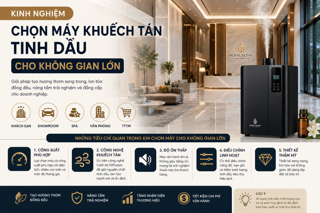 Kinh Nghiệm Chọn Máy Khuếch Tán Tinh Dầu Cho Không Gian Lớn