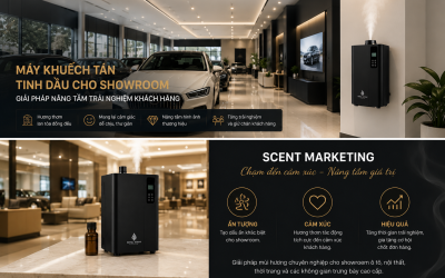 Tìm hiểu giải pháp máy khuếch tán tinh dầu cho showroom ô tô, nội thất và cửa hàng cao cấp. Tối ưu trải nghiệm khách hàng bằng scent marketing chuyên nghiệp.