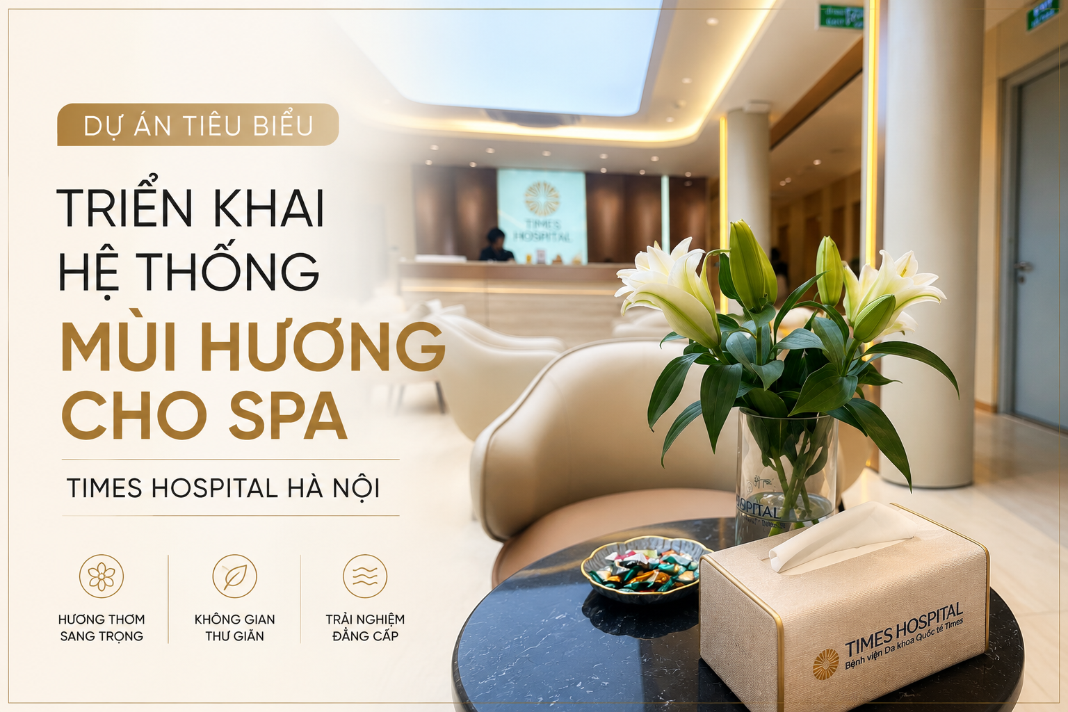 Triển Khai Hệ Thống Mùi Hương Cho Times Hospital Hà Nội – Từ Khảo Sát Đến Vận Hành